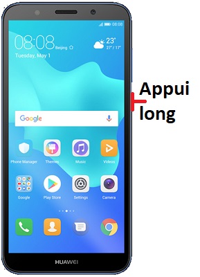 Comment éteindre le Huawei Y5 2018 ?