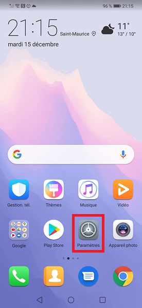 Changer le code PIN sur le Huawei Y5 2018