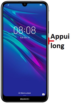 Comment éteindre le Huawei Y6 2019 ?