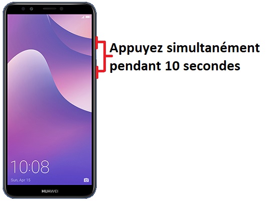 Forcer l'arrêt si le Huawei Y7 2018 est bloqué