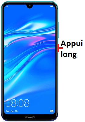 Comment éteindre le Huawei Y7 2019 ?