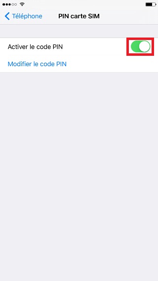 Modifier le code PIN de la SIM sur Apple iPhone 6S
