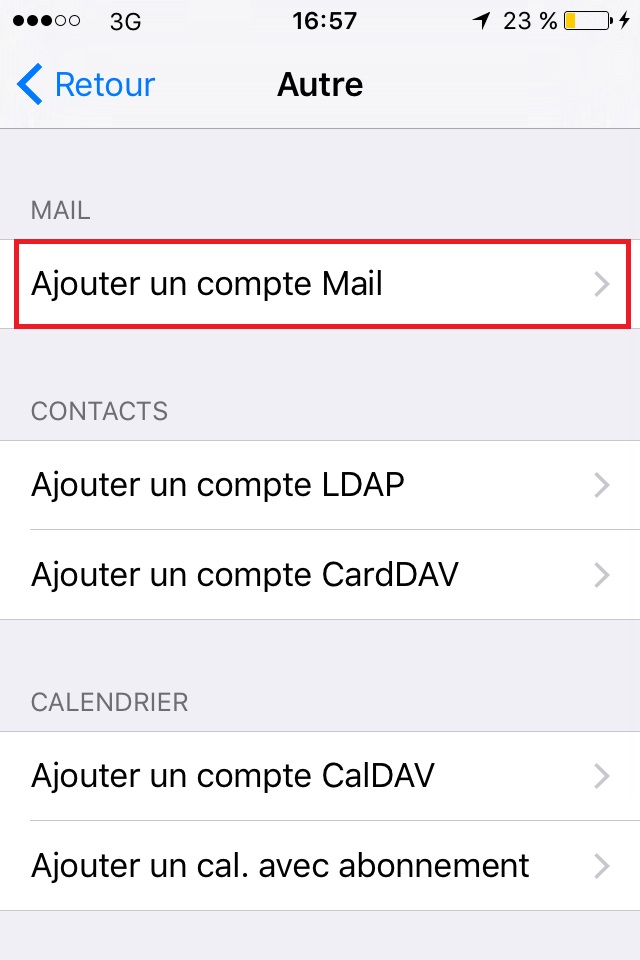 Configurer un compte e-mail