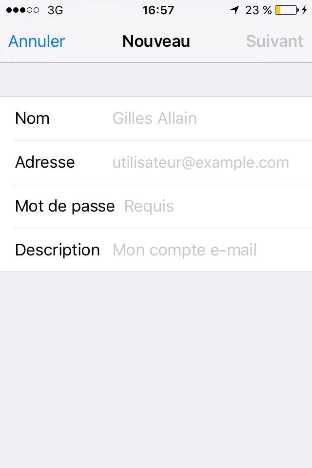 Configurer un compte e-mail