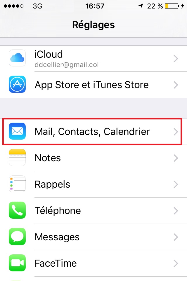 Configurer un compte e-mail