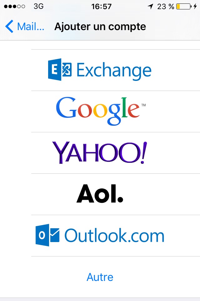 Configurer un compte e-mail