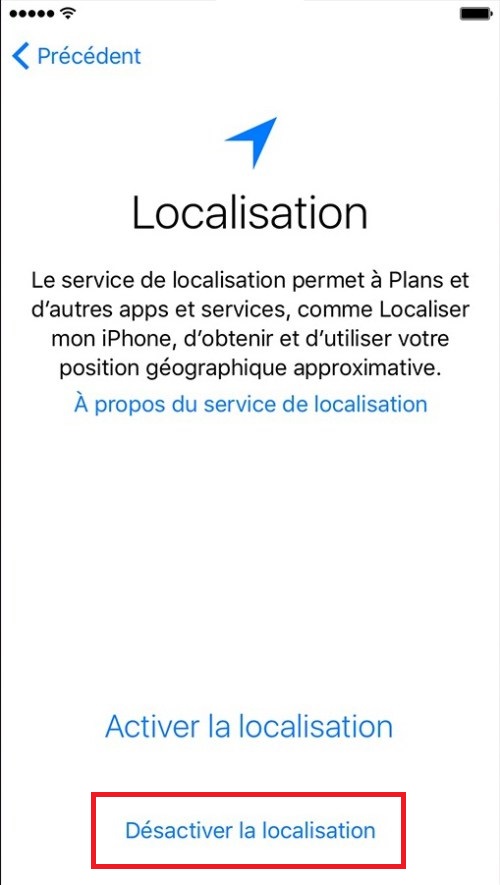 Effectuer l’activation de l’iPhone pour la vente (nouvel iPhone)