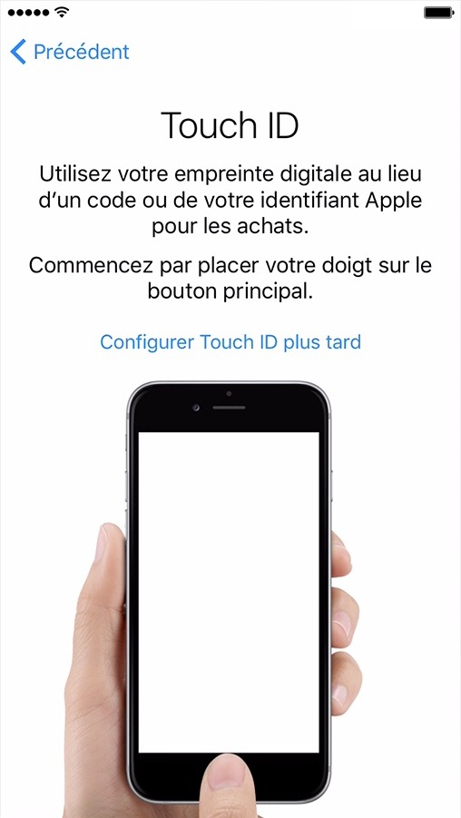 Configurer Touch ID et un code