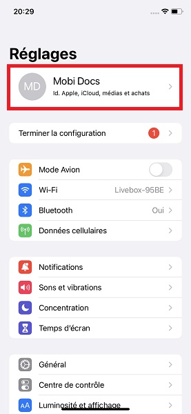 Vérifier que Localiser est activé sur votre iPhone