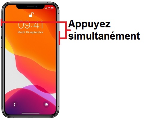 Capture sur iPhone avec Face ID (X et plus récents)