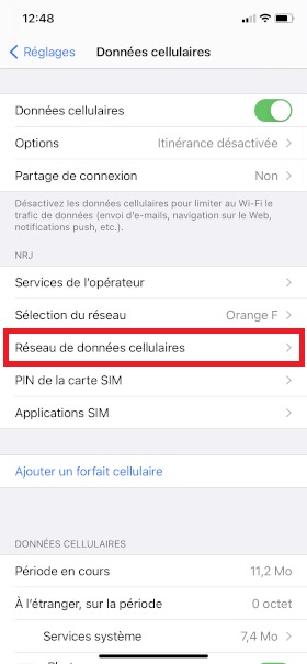 Configurer les paramètres envoyer et/ou recevoir les MMS.