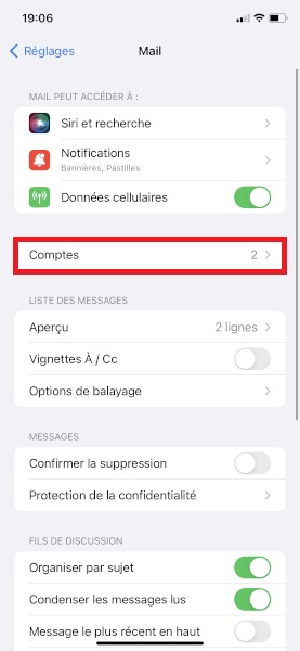 Comment ajouter un autre compte e-mail ?