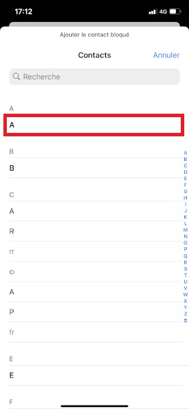 Bloquer les messages d’un ou plusieurs correspondants