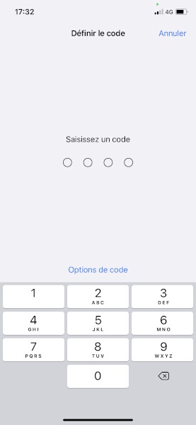 Configurer un code de verrouillage