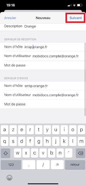 Configuration d’un compte e-mail manuellement