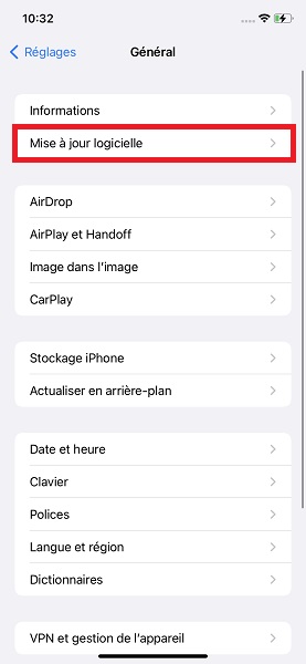 Comment mettre à jour la version logicielle ?
