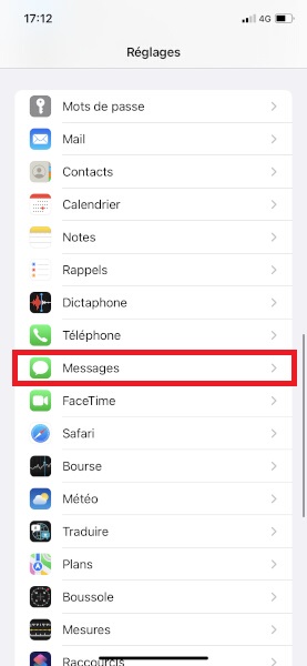 Comment activer le service iMessages ?