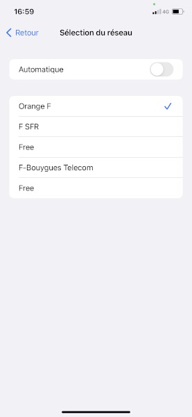 Effectuer une recherche manuelle des réseaux