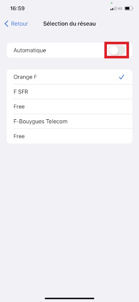 Effectuer une recherche manuelle des réseaux
