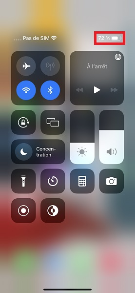 Afficher le pourcentage dans l’icône batterie (iOS 16+)