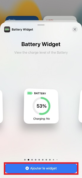Ajouter un widget batterie sur l’écran de verrouillage