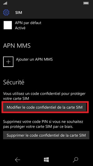 Comment changer le code PIN sur le Microsoft Lumia 950 ?
