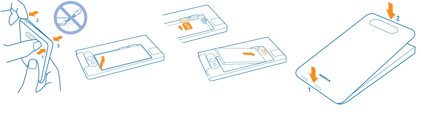 Insérer la carte SIM dans ton Nokia Lumia 820