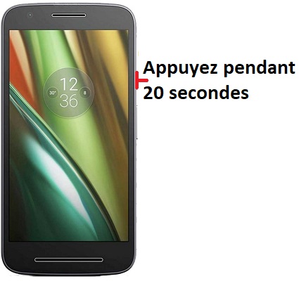 Forcer l'arrêt si le Motorola E2 est bloqué