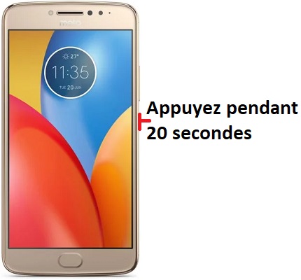 Forcer l'arrêt si le Motorola E4 est bloqué