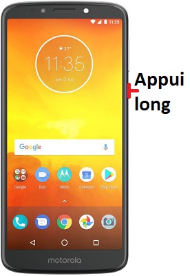 Comment éteindre le Motorola E5 ?