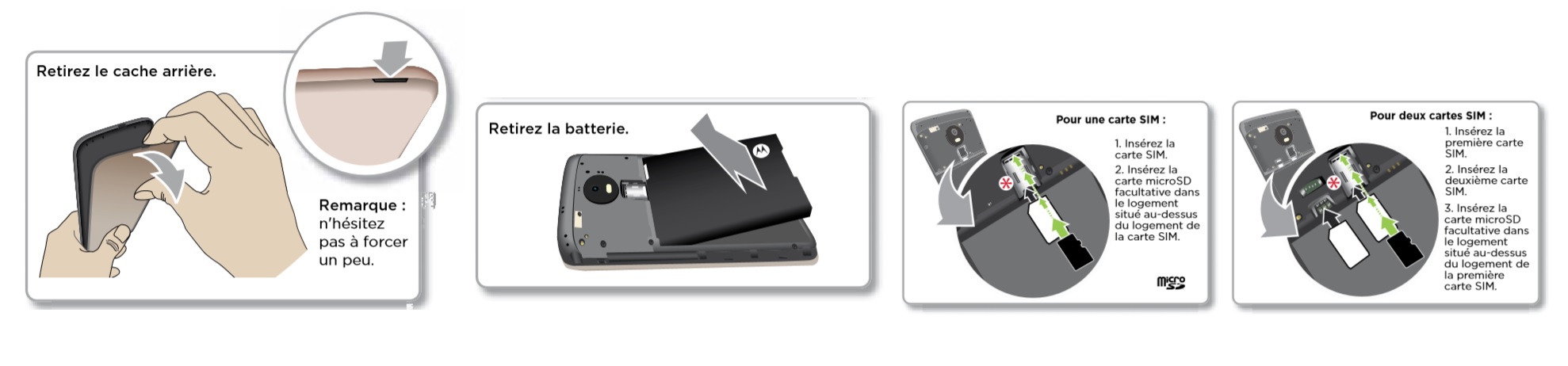 Insérer la carte SIM dans le Motorola G5