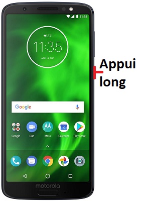 Comment éteindre le Motorola G6 ?
