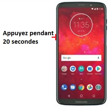Forcer l'arrêt si le Motorola Z3 Play est bloqué