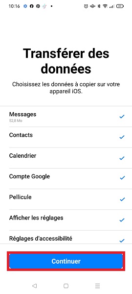 Transférer ses données d’un smartphone Android vers son iPhone.