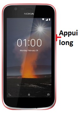 Comment éteindre le Nokia 1 ?