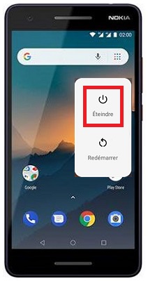 Comment éteindre le Nokia 2.1 ?