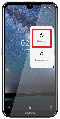 Comment éteindre le Nokia 2.2 ?