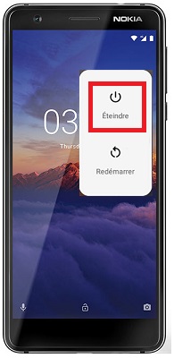 Comment éteindre le Nokia 3.1 ?