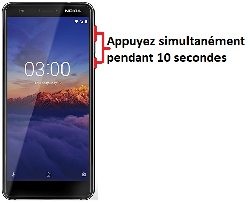 Forcer l'arrêt si le Nokia 3.1 est bloqué