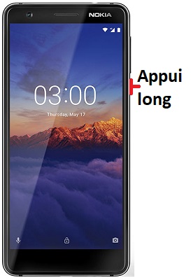 Comment éteindre le Nokia 3.1 ?