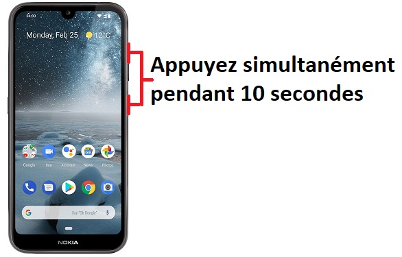 Forcer l'arrêt si le Nokia 4.2 est bloqué