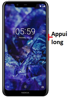 Comment éteindre le Nokia 5.1 ?