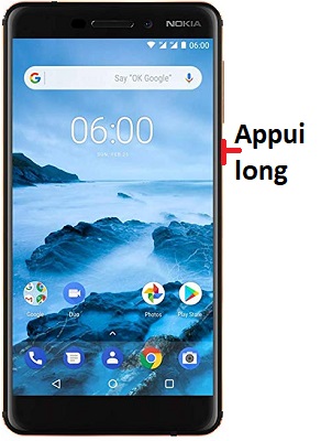 Comment éteindre le Nokia 6.1 ?