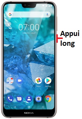 Comment éteindre le Nokia 7.1 ?