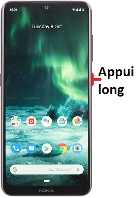 Comment éteindre le Nokia 7.2 ?