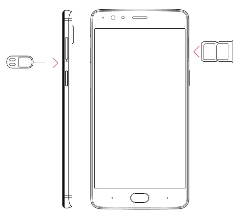 Insérer la carte SIM dans le OnePlus 3T