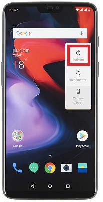 Comment éteindre le OnePlus 6 ?