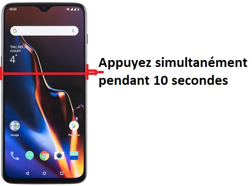 Forcer l'arrêt si le OnePlus 6T est bloqué