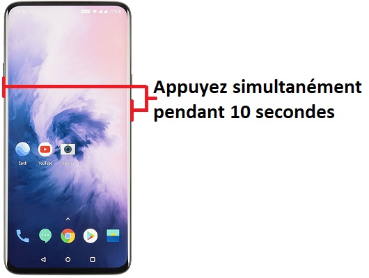 Forcer l'arrêt si le OnePlus 7T Pro est bloqué