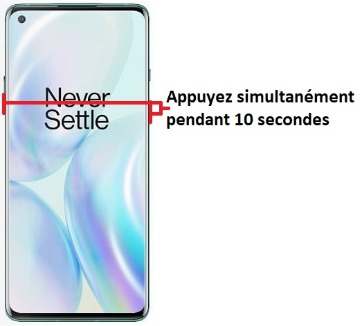Forcer l'arrêt si le OnePlus 8 est bloqué